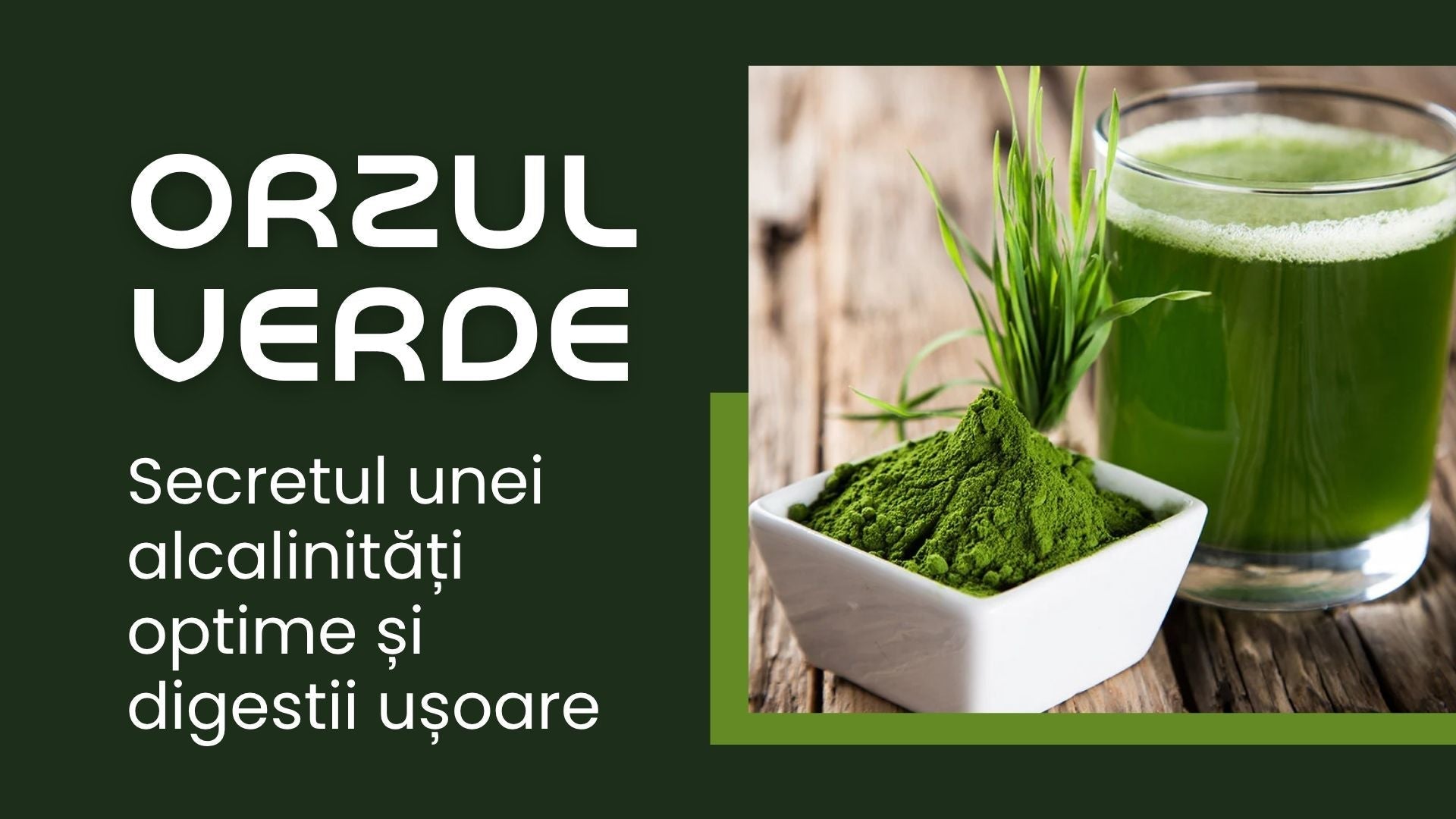 Orzul verde – secretul unei alcalinități optime și digestii ușoare